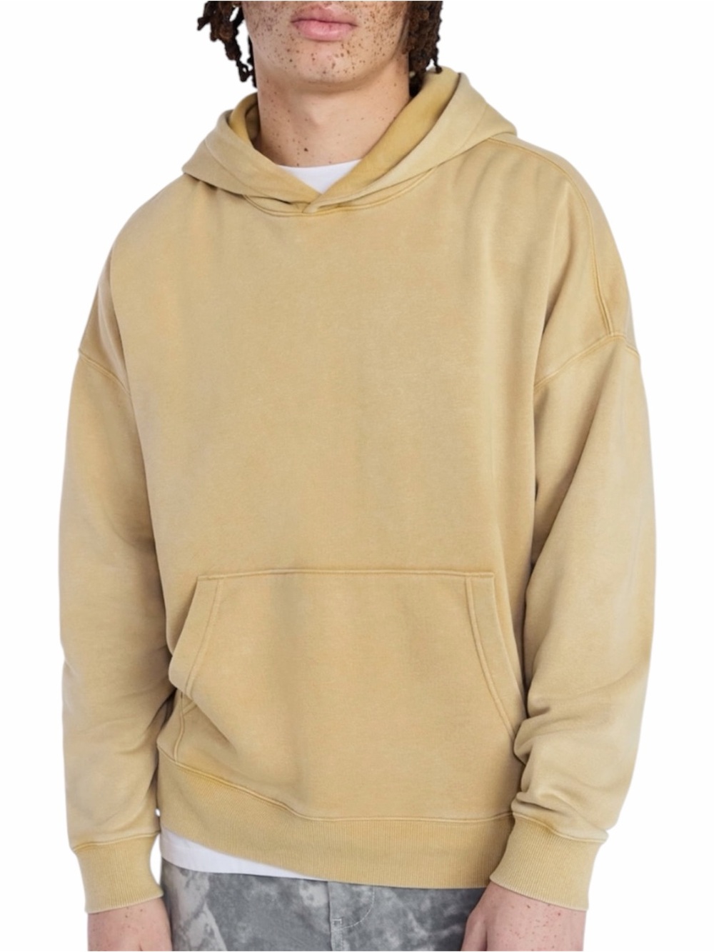 NO BOUNDARIES Tan Mineral Wash Oversized Hooded Sweatshirt